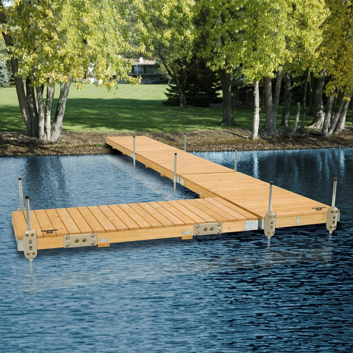 PlayStar Stationary Wood Dock Kit 4x10 Ft for Ponds Lakes River - Pre-Built & Build it Yourself - KT 10054 & PS 20054 PlayStar