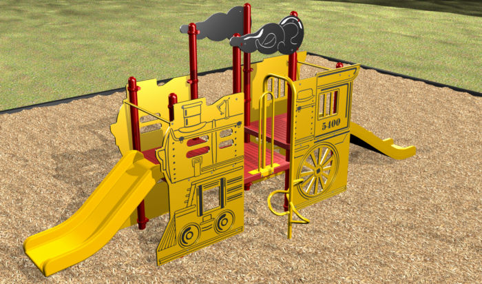 Commercial Playground #1003 Kidvision Locomotive by KidStuff PlaySystems KidStuff PlaySystems