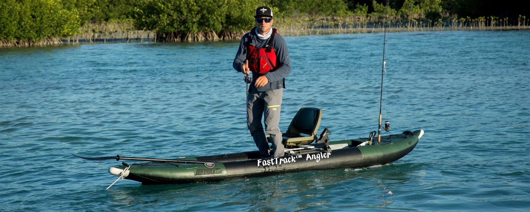 385fta FastTrack™ Angler Series Inflatable Fishing Boat Deluxe Solo Angler Package by SeaEagle 385FTAK_DS SeaEagle