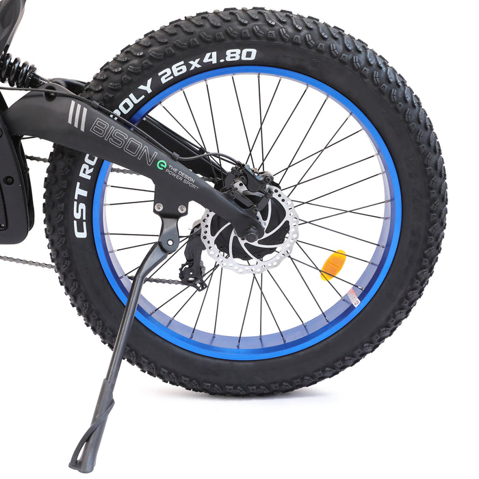 Ecotric Fat Tire Electric Bike Bison - Matte Black - BISON26-BL Ecotric Electric Bikes