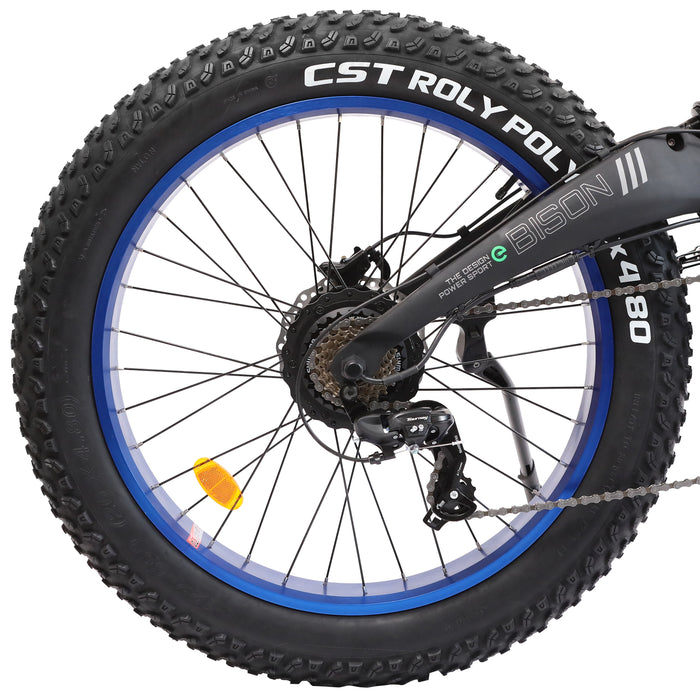 Ecotric Fat Tire Electric Bike Bison - Matte Black - BISON26-BL Ecotric Electric Bikes