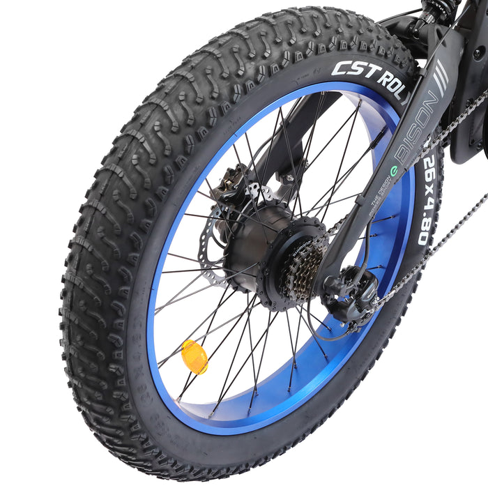 Ecotric Fat Tire Electric Bike Bison - Matte Black - BISON26-BL Ecotric Electric Bikes