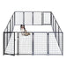 Aleko Extra-Large Heavy Duty Dog Kennel Playpen - 16 Panel - 10 x 10 x 4 Feet 2DK5X5X4SQ-AP Aleko