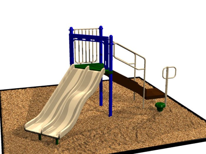 Commercial Playground Dual Slide #31204-161 KidStuff PlaySystems KidStuff PlaySystems