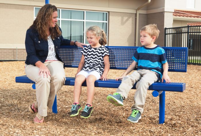 Commercial Playground 6ft Bench with Back #52206 KidStuff PlaySystems KidStuff PlaySystems