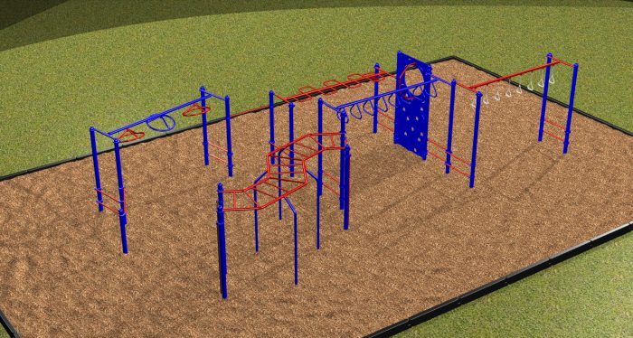 Commercial Playground Fitness Center #6377 by KidStuff PlaySystems KidStuff PlaySystems