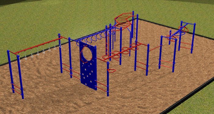 Commercial Playground Fitness Center #6377 by KidStuff PlaySystems KidStuff PlaySystems