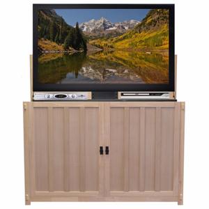 Grand Elevate 74106 Unfinished Mission TV Lift Cabinet for 65" Flat screen TVs by TouchStone TouchStone