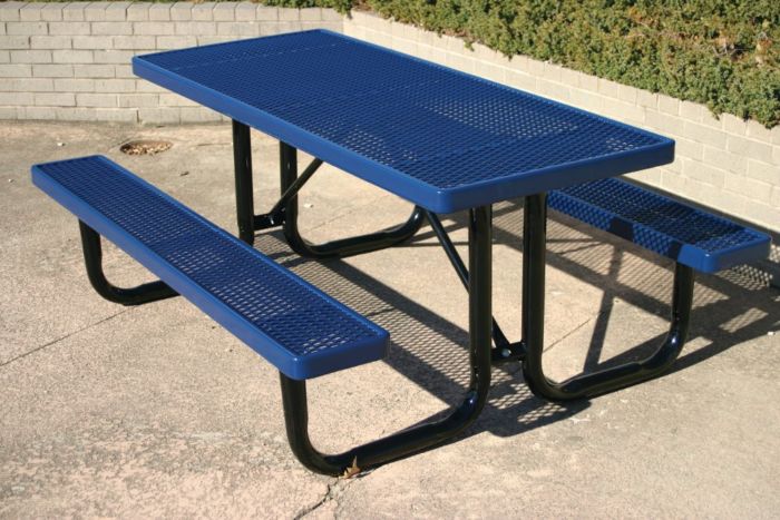 Commercial Playground 6ft Steel Picnic Table #9200 KidStuff PlaySystems KidStuff PlaySystems