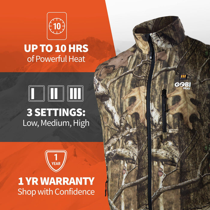 Gobi Heat Colorado Mens Heated Hunting Vest - Mossy Oak® Camo