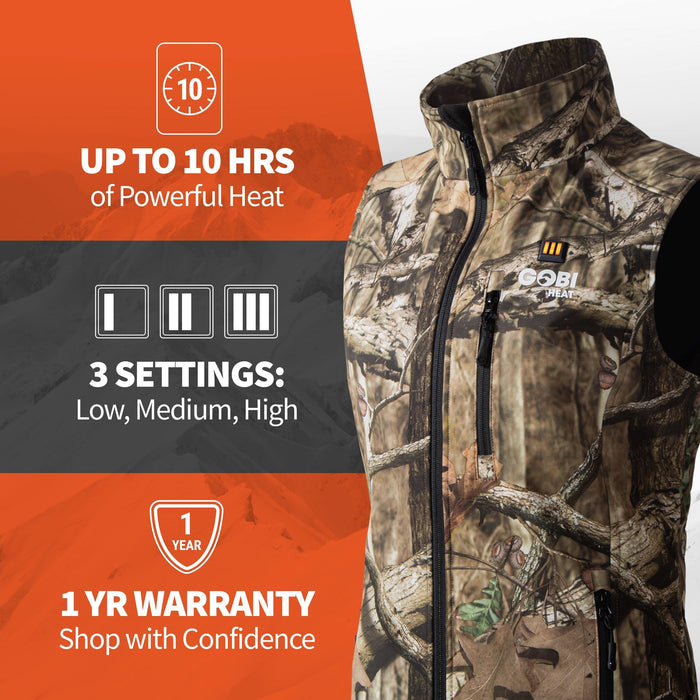 Gobi Heat Colorado Womens Heated Hunting Vest - Mossy Oak® Camo