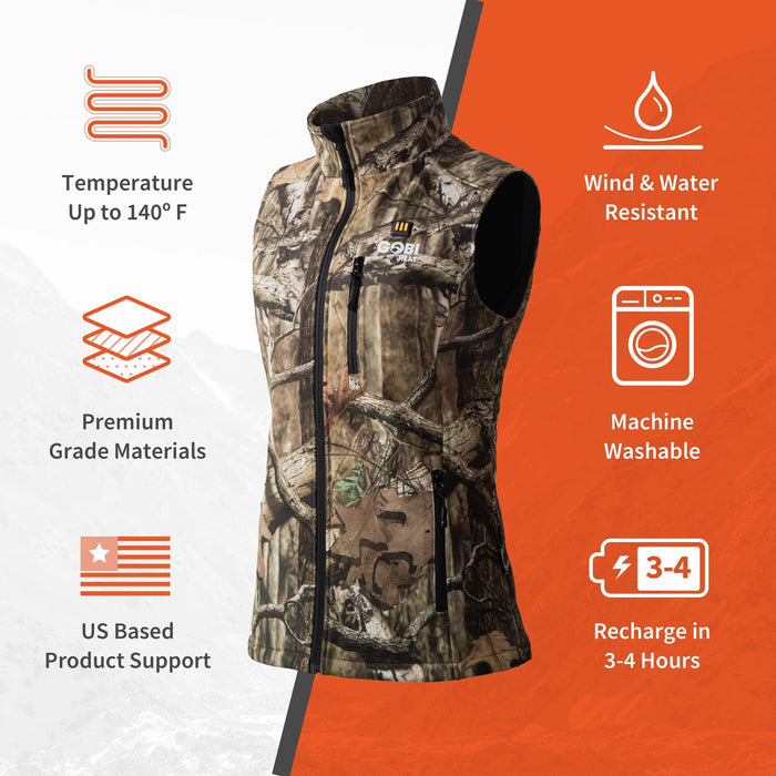 Gobi Heat Colorado Womens Heated Hunting Vest - Mossy Oak® Camo