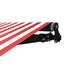 Aleko Motorized Retractable Black Frame Patio Awning 10 x 8 Feet - Red and White Stripes - ABM10X8RWSTR05-AP at YBLGoods Aleko