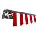 Aleko Motorized Retractable Black Frame Patio Awning 10 x 8 Feet - Red and White Stripes - ABM10X8RWSTR05-AP at YBLGoods Aleko