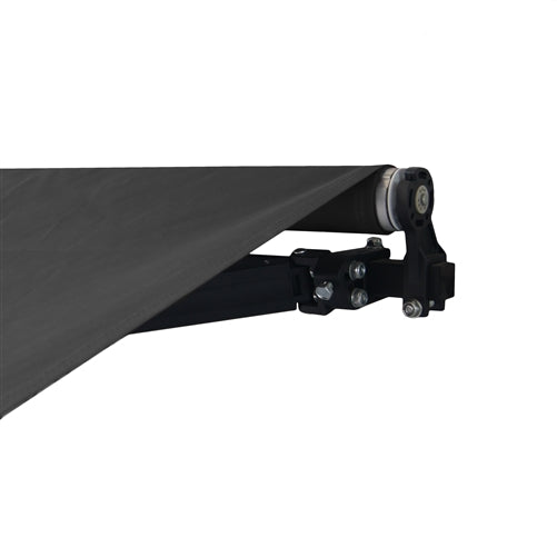 Aleko Motorized Retractable Black Frame Patio Awning 20 x 10 Feet - Black - ABM20X10BK81-AP at YBLGoods Aleko