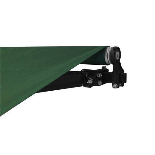 Aleko Motorized Retractable Black Frame Patio Awning 20 x 10 Feet - Green - ABM20X10GREEN39-AP at YBLGoods Aleko