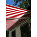 Aleko Retractable White Frame Patio Awning 10 x 8 Feet - Red and White Striped - AW10X8RWSTR05-AP at YBLGoods Aleko