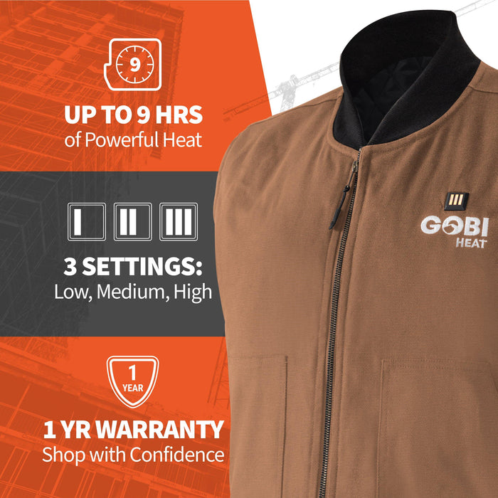 Gobi Heat Ibex Mens Heated Workwear Vest