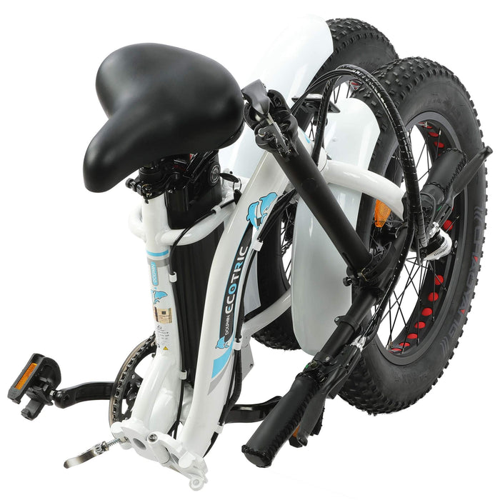 Ecotric 36V Fat Tire Folding Electric Bike 20" - Dolphin - UL Certified - C-DOL20LED-WB-Z Ecotric Electric Bikes