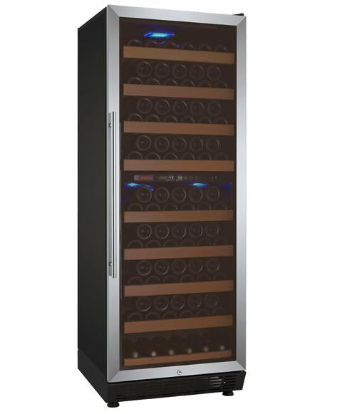 Allavino 24" Wide Vite II Tru-Vino 99 Bottle Dual Zone Stainless Steel Right Hinge Wine Refrigerator Allavino