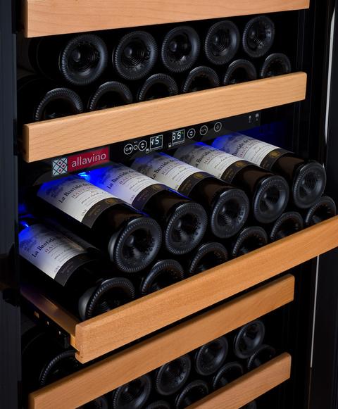 Allavino 24" Wide Vite II Tru-Vino 99 Bottle Dual Zone Stainless Steel Right Hinge Wine Refrigerator Allavino