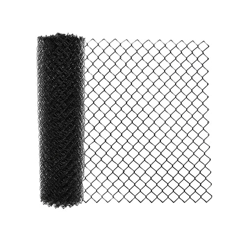 Aleko Galvanized Steel Chain Link Fence Fabric - 5 x 50 Feet - 9.5 AW Gauge - Black CLFB9.5G5X50-AP Aleko