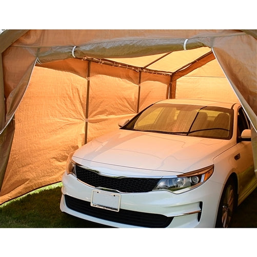 Aleko Heavy Duty Outdoor Canopy Carport Tent - 10 X 20 FT - Beige CP1020BE-AP Aleko
