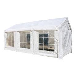 Aleko Heavy Duty Outdoor Canopy Tent with Sidewalls and Windows - 10 X 20 FT - White  CPWT1020-AP Aleko