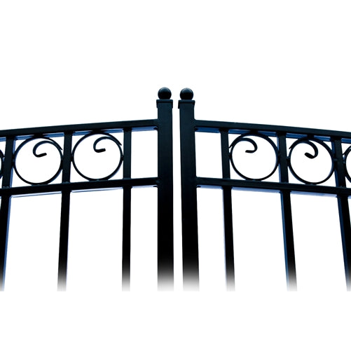 Aleko Steel Dual Swing Driveway Gate - MILAN Style - 16 x 6 Feet DG16MILD-AP Aleko