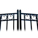 Aleko Steel Dual Swing Driveway Gate - MILAN Style - 14 x 6 Feet DG14MILD-AP Aleko