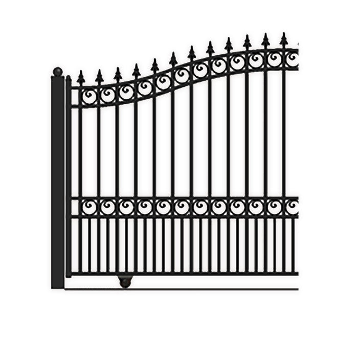 Aleko Steel Sliding Driveway Gate - LONDON Style - 12 x 6 Feet DG12LONSSL-AP Aleko