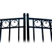 Aleko Steel Dual Swing Driveway Gate - PARIS Style - 14 x 6 Feet DG14PARD Aleko