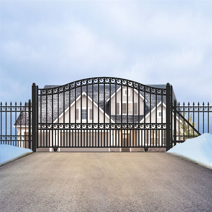 Aleko Steel Sliding Driveway Gate - PARIS Style - 12 x 6 Feet DG12PARSSL-AP Aleko