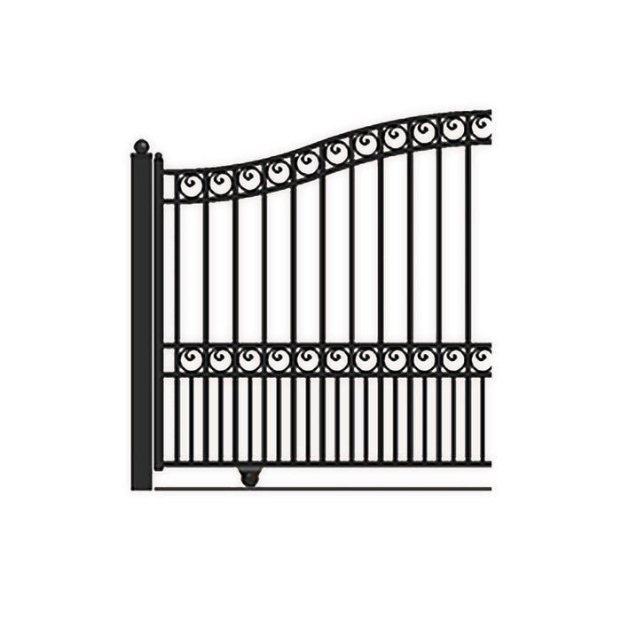 Aleko Steel Sliding Driveway Gate - PARIS Style - 12 x 6 Feet DG12PARSSL-AP Aleko