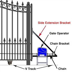 Aleko Steel Sliding Driveway Gate - PARIS Style - 12 x 6 Feet DG12PARSSL-AP Aleko