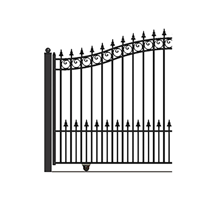 Aleko Steel Sliding Driveway Gate - PRAGUE Style - 12 x 6 Feet DG12PRASSL-AP Aleko