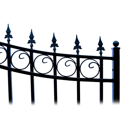 Aleko Steel Single Swing Driveway Gate - PRAGUE Style - 18 x 6 Feet DG18PRASSW-AP Aleko