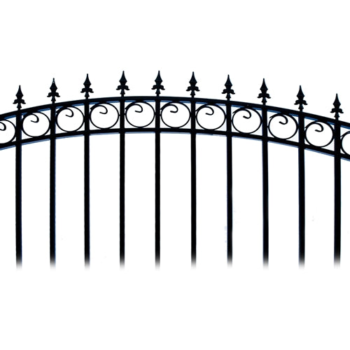 Aleko Steel Single Swing Driveway Gate - PRAGUE Style - 18 x 6 Feet DG18PRASSW-AP Aleko