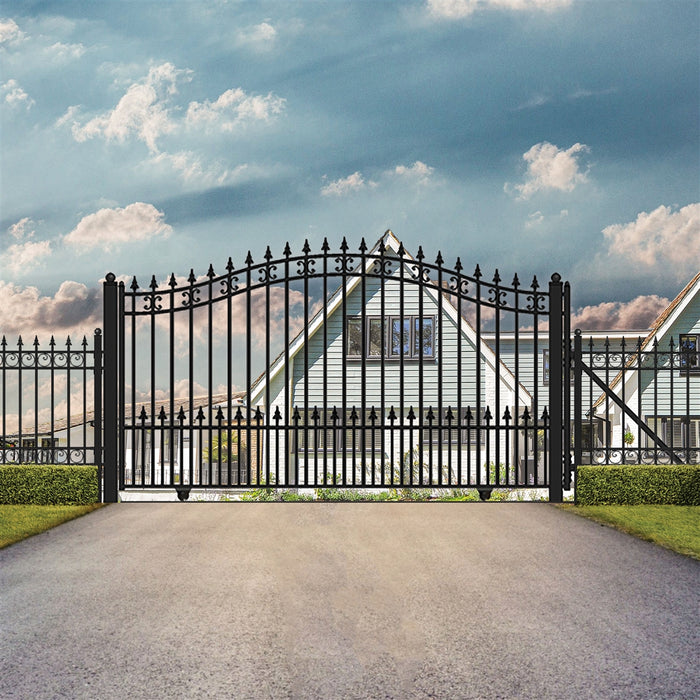 Aleko Steel Sliding Driveway Gate - ST. LOUIS Style - 18 x 6 Feet DG18SPTSSL-AP Aleko