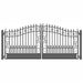 Aleko Steel Dual Swing Driveway Gate - VENICE Style - 12 x 6 Feet DG12VEND-AP Aleko