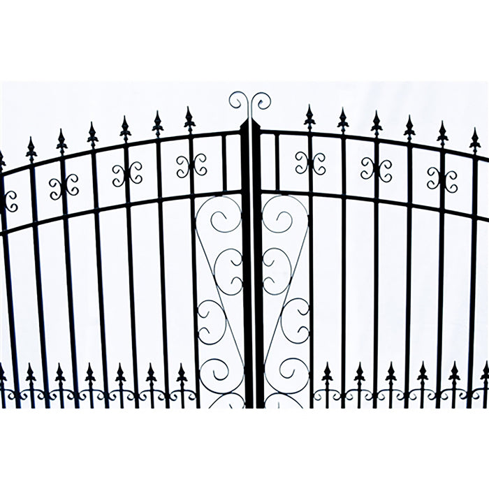 Aleko Steel Dual Swing Driveway Gate - VENICE Style - 12 x 6 Feet DG12VEND-AP Aleko