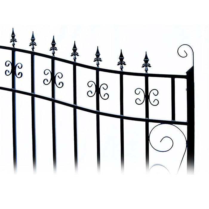 Aleko Steel Dual Swing Driveway Gate - VENICE Style - 12 x 6 Feet DG12VEND-AP Aleko