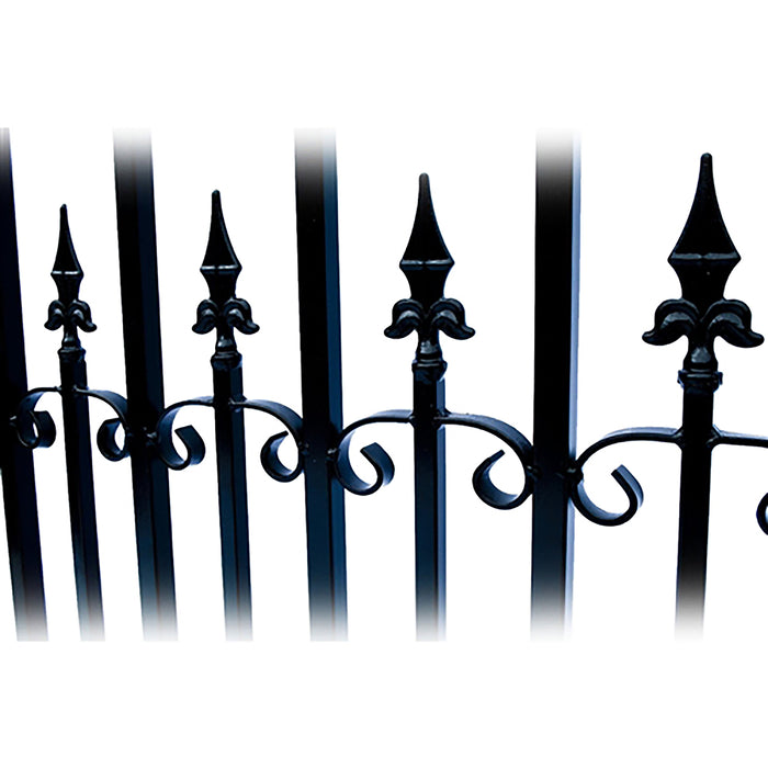 Aleko Steel Dual Swing Driveway Gate - VENICE Style - 12 x 6 Feet DG12VEND-AP Aleko