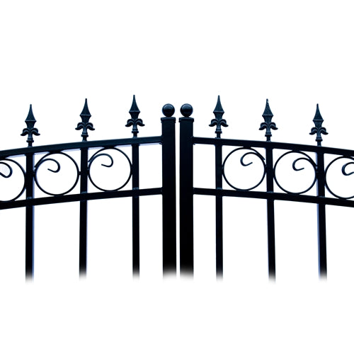 Aleko Steel Dual Swing Driveway Gate - LONDON Style - 14 x 6 Feet  DG14LOND-AP Aleko