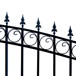 Aleko Steel Single Swing Driveway Gate - LONDON Style - 18 x 6 Feet DG18LONSSW-AP Aleko