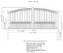 Aleko Steel Dual Swing Driveway Gate - PARIS Style - 14 x 6 Feet DG14PARD Aleko