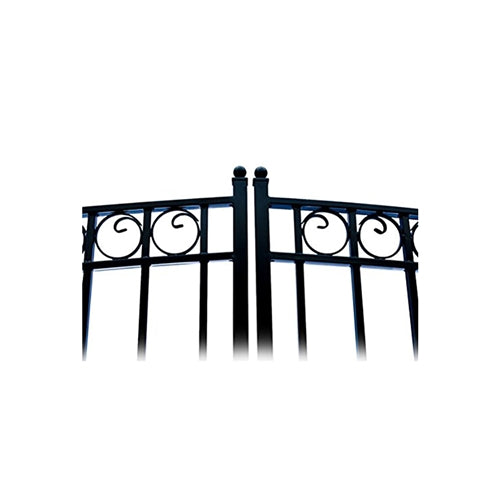 Aleko Steel Dual Swing Driveway Gate - PARIS Style - 14 x 6 Feet DG14PARD Aleko