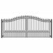 Aleko Steel Dual Swing Driveway Gate - PRAGUE Style - 18 x 6 Feet DG18PRAD-AP Aleko