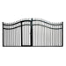 Aleko Steel Dual Swing Driveway Gate with Built-In Pedestrian Door - VIENNA Style - 16 x 7 Feet DGP16VIENNA-AP Aleko