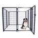 Aleko Expandable Heavy Duty Dog Kennel and Playpen Kit - 5 x 5 x 4 Feet - Black - DK5X5X4-AP Aleko